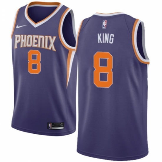 Men's Nike Phoenix Suns #8 George King Swingman Purple NBA Jersey - Icon Edition - Ujersey