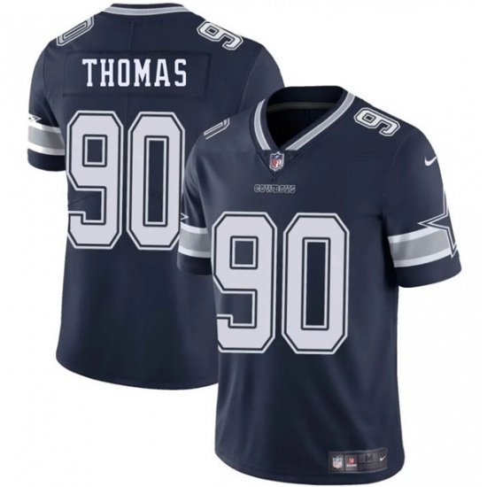Men's Dallas Cowboys #90 Solomon Thomas Navy 2025 Vapor Untouchable Limited Football Stitched Jersey - Ujersey