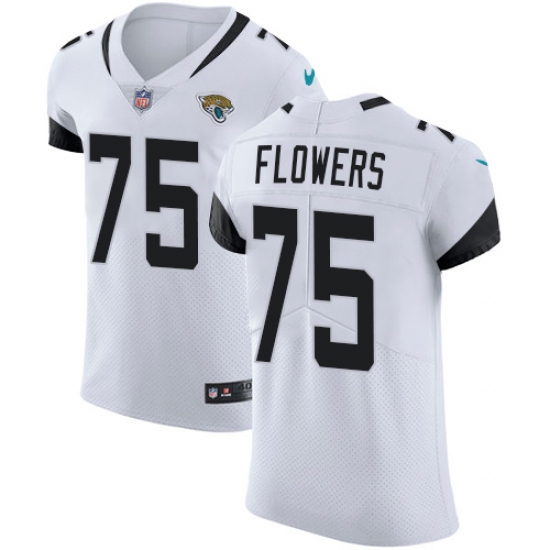 Men's Nike Jacksonville Jaguars #75 Ereck Flowers White Vapor Untouchable Elite Player NFL Jersey - Ujersey