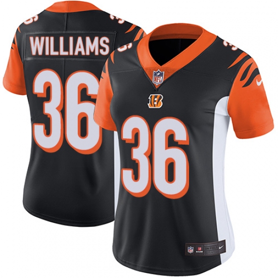 Women's Nike Cincinnati Bengals #36 Shawn Williams Vapor Untouchable Limited Black Team Color NFL Jersey - Ujersey