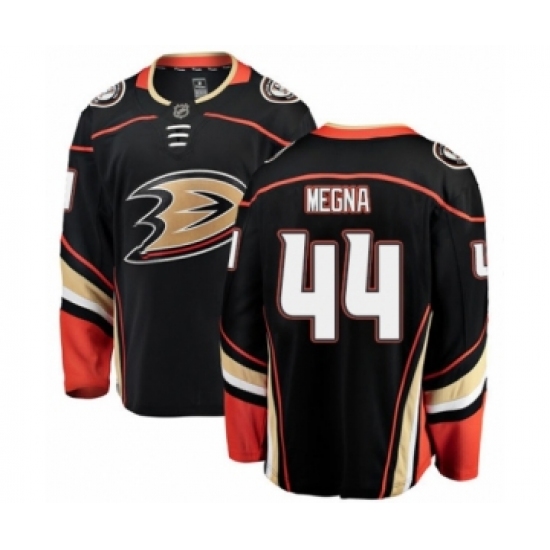Youth Anaheim Ducks #44 Jaycob Megna Authentic Black Home Fanatics Branded Breakaway NHL Jersey - Ujersey