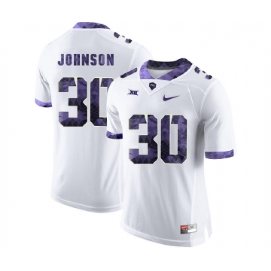 TCU Horned Frogs 30 Denzel Johnson White Print College Football Limited Jersey - Ujersey