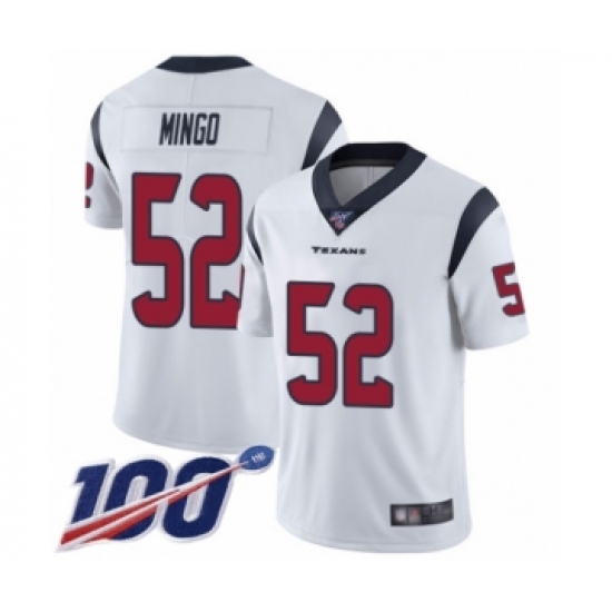 Youth Houston Texans #52 Barkevious Mingo White Vapor Untouchable Limited Player 100th Season Football Jersey - Ujersey