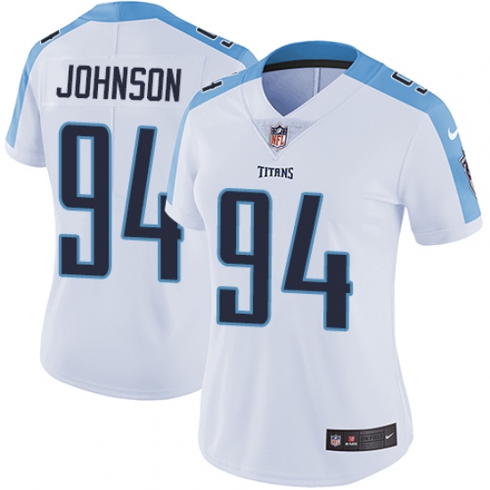 Women's Nike Tennessee Titans #94 Austin Johnson Elite White NFL Jersey - Ujersey