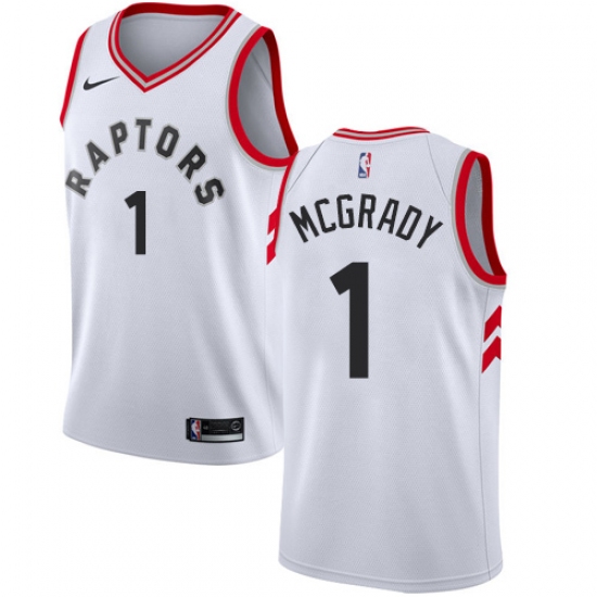 Youth Nike Toronto Raptors #1 Tracy Mcgrady Swingman White NBA Jersey - Association Edition - Ujersey