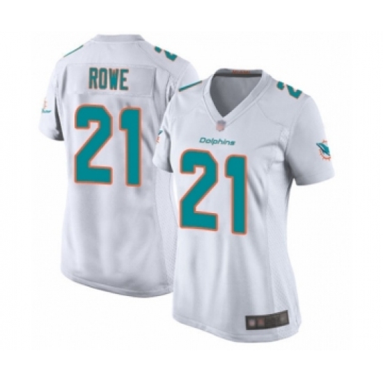 Women's Miami Dolphins #21 Eric Rowe Game White Football Jersey - Ujersey