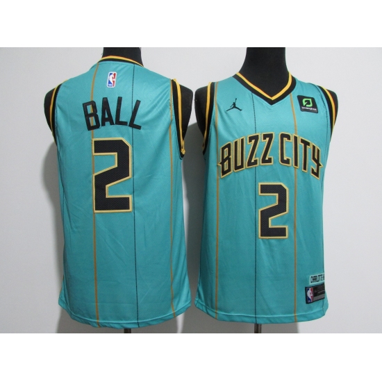 Men's Charlotte Hornets #2 Lamelo Ball Jordan Brand Teal Green Swingman Jersey - Ujersey