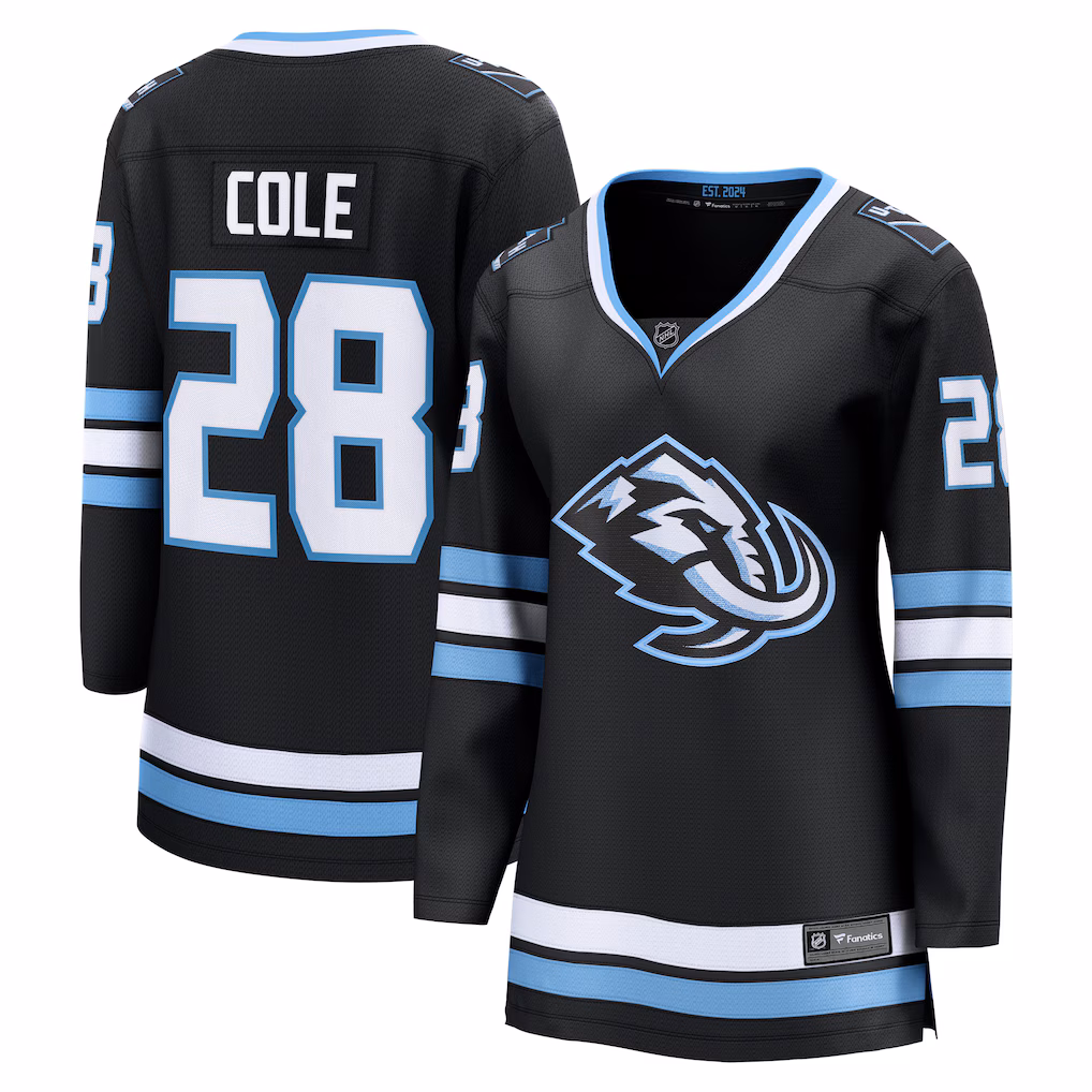 Women's Utah Mammoth Ian Cole Fanatics Black Home Breakaway Player Jersey - U-jersey