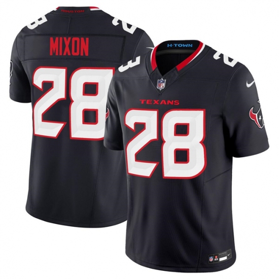 Men's Houston Texans #28 Joe Mixon Navy 2024 Vapor F.U.S.E. Limited Football Stitched Jersey - Ujersey