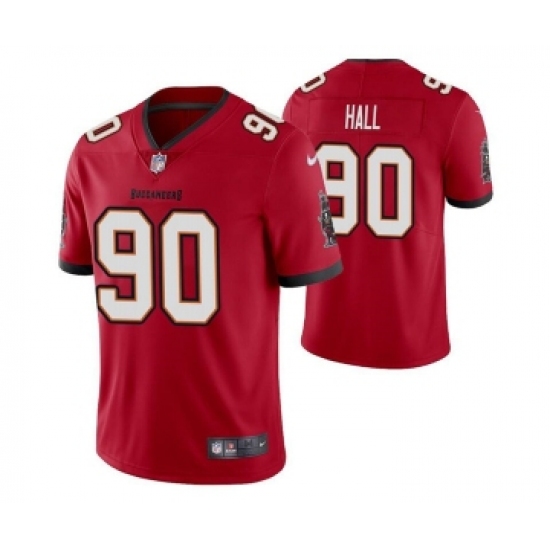 Men's Tampa Bay Buccaneers #90 Logan Hall Red Vapor Untouchable Limited Stitched Jersey - Ujersey