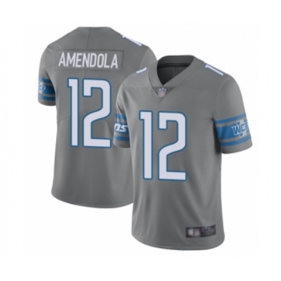 Youth Detroit Lions #12 Danny Amendola Limited Steel Rush Vapor Untouchable Football Jersey - Ujersey