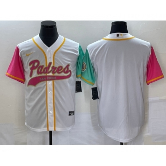 Men's San Diego Padres Blank White NEW 2023 City Connect Cool Base Stitched Jersey - Ujersey