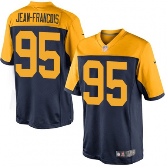 Youth Nike Green Bay Packers #95 Ricky Jean-Francois Limited Navy Blue Alternate NFL Jersey - Ujersey