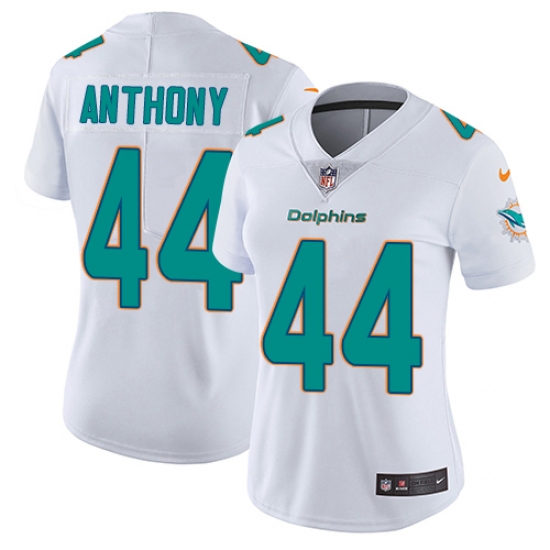 Women's Nike Miami Dolphins #44 Stephone Anthony White Vapor Untouchable Elite Player NFL Jersey - Ujersey