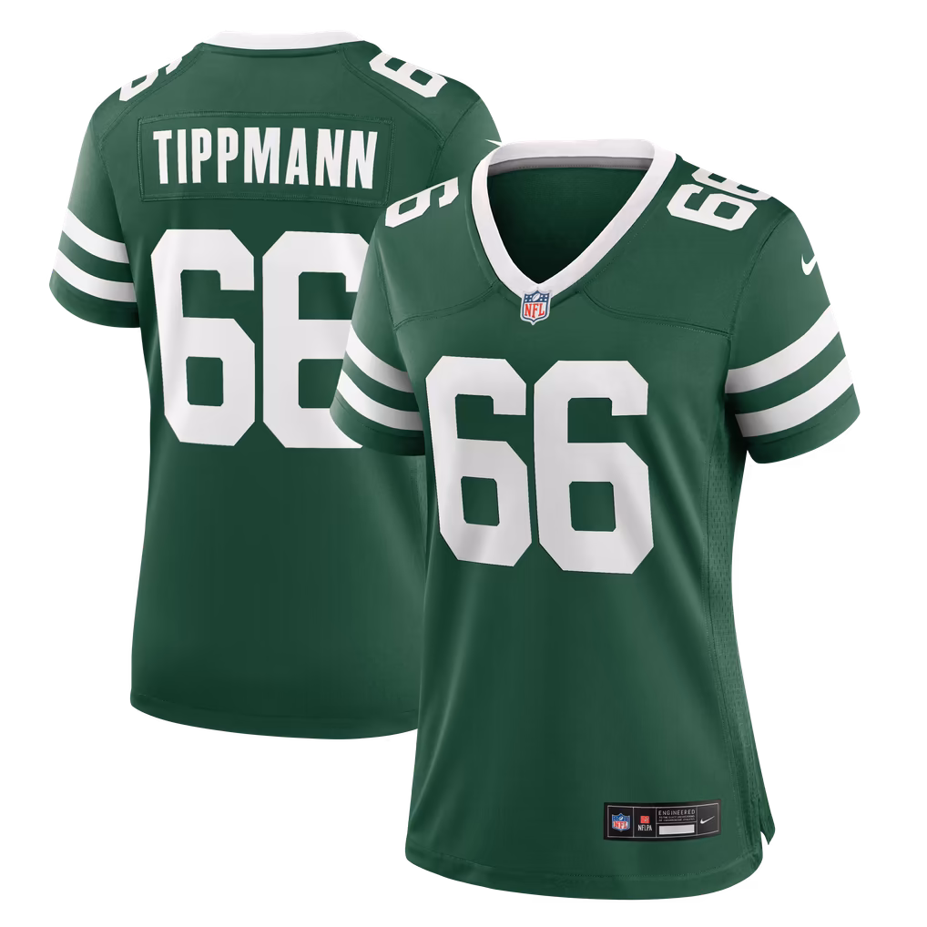 Women's New York Jets Joe Tippmann Nike Green Team Game Jersey
