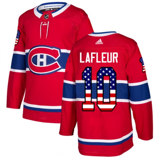 Youth Adidas Montreal Canadiens #10 Guy Lafleur Authentic Red USA Flag Fashion NHL Jersey