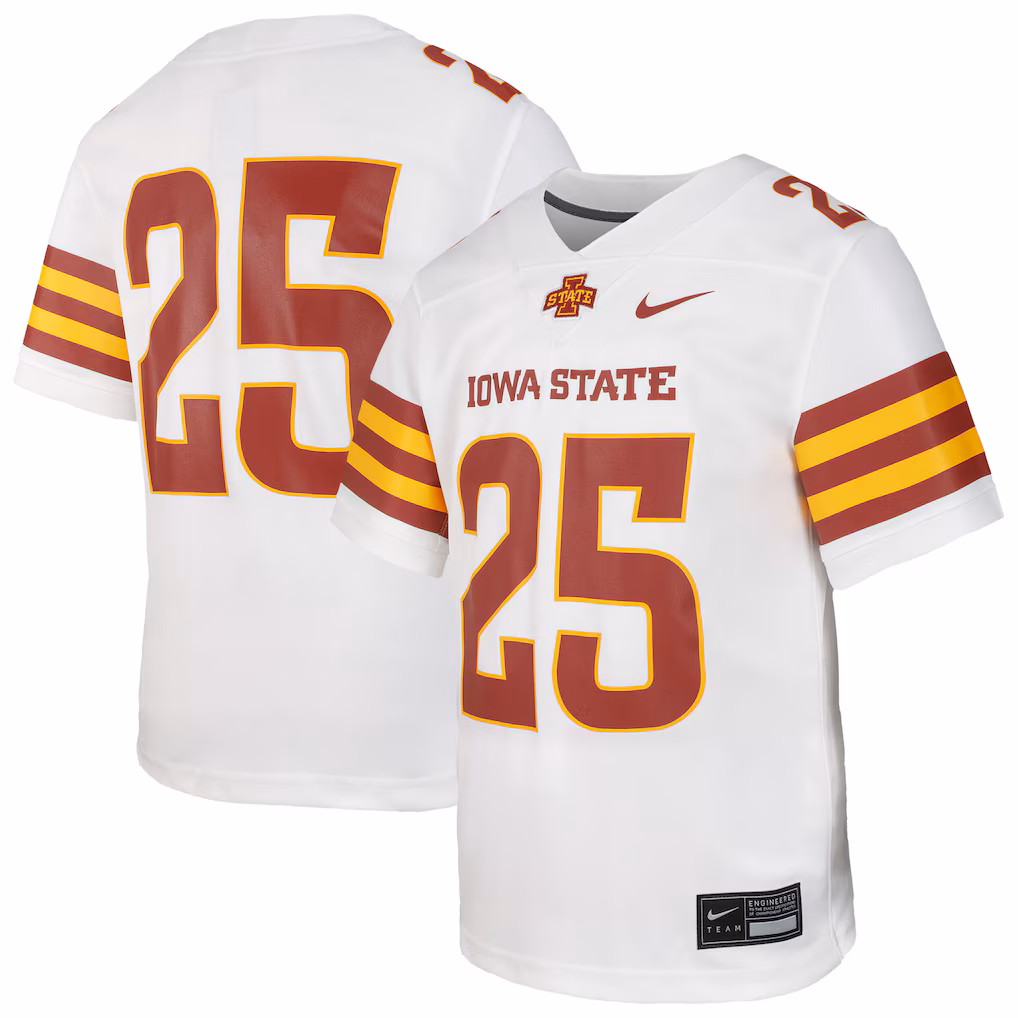 Youth Nike #25 White Iowa State Cyclones Untouchable Replica Game Jersey - Ujersey NFL Shop