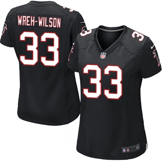 Women's Nike Atlanta Falcons #33 Blidi Wreh-Wilson Game Black Alternate NFL Jersey - Ujersey