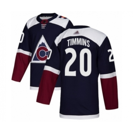 Men's Colorado Avalanche #20 Conor Timmins Authentic Navy Blue Alternate Hockey Jersey - Ujersey