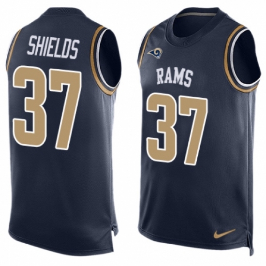 Men's Nike Los Angeles Rams #37 Sam Shields Limited Navy Blue Player Name & Number Tank Top NFL Jersey - Ujersey