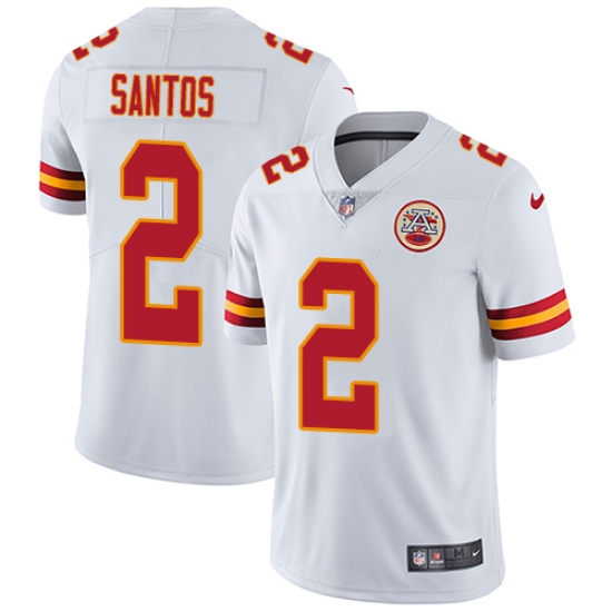 Youth Nike Kansas City Chiefs #2 Cairo Santos White Vapor Untouchable Limited Player NFL Jersey - Ujersey