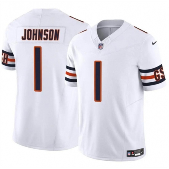 Men's Chicago Bears #1 Jaylon Johnson White 2024 F.U.S.E. Vapor Football Stitched Jersey - Ujersey