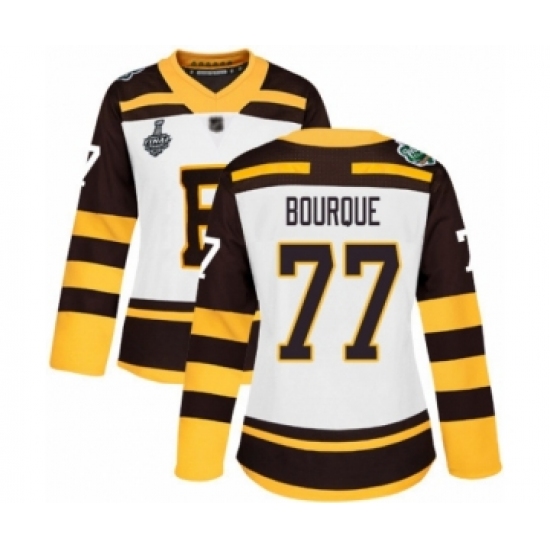 Women's Boston Bruins #77 Ray Bourque Authentic White Winter Classic 2019 Stanley Cup Final Bound Hockey Jersey - Ujersey