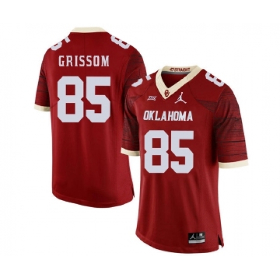 Oklahoma Sooners 85 Geneo Grissom Red 47 Game Winning Streak College Football Jersey - Ujersey