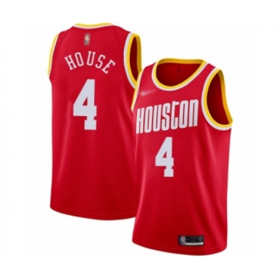 Women's Houston Rockets #4 Danuel House Swingman Red Hardwood Classics Finished Basketball Jersey - Ujersey