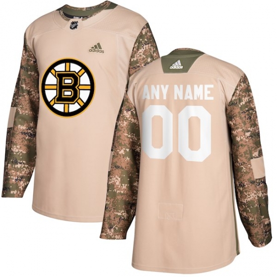 Men's Boston Bruins adidas Camo Veterans Day Custom Practice Jerseyy - Ujersey