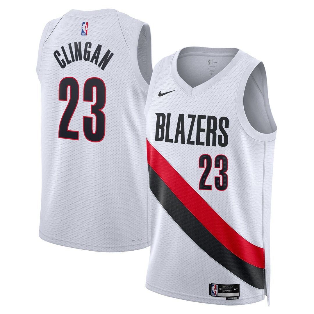 Unisex Portland Trail Blazers Donovan Clingan Nike White Swingman Jersey - Association Edition - U-jersey