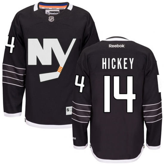 Women's Reebok New York Islanders #14 Thomas Hickey Authentic Black Third NHL Jersey - Ujersey