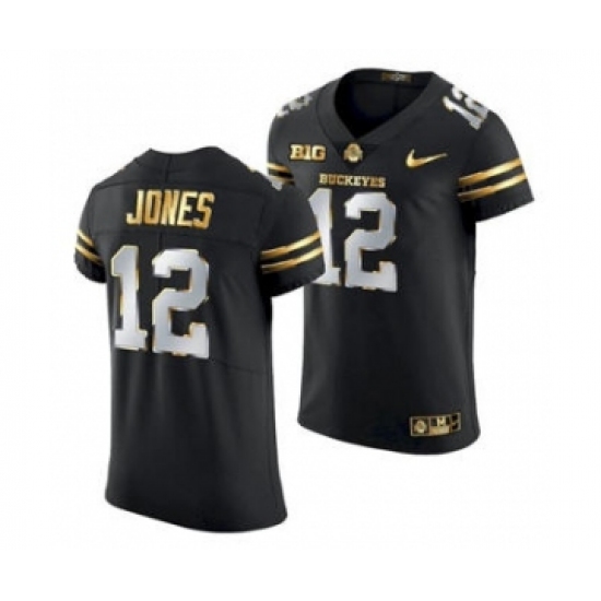 Men's Ohio State Buckeyes Cardale Jones Black Golden Edition Jersey 2020-21 - Ujersey