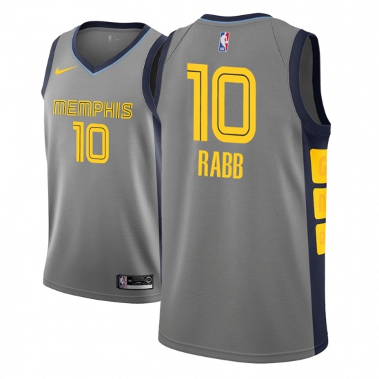 Men NBA 2018-19 Memphis Grizzlies #10 Ivan Rabb City Edition Gray Jersey