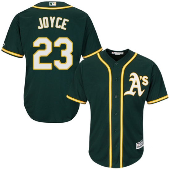 Men's Majestic Oakland Athletics #23 Matt Joyce Replica Green Alternate 1 Cool Base MLB Jersey - Ujersey