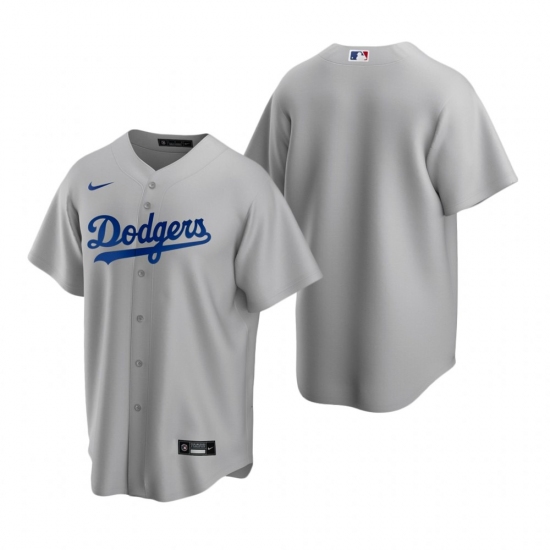 Men's Nike Los Angeles Dodgers Blank Gray Alternate Stitched Baseball Jersey - Ujersey