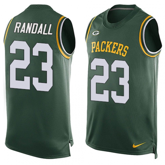 Men's Nike Green Bay Packers #23 Damarious Randall Limited Green Player Name & Number Tank Top NFL Jersey - Ujersey