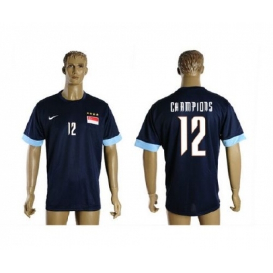 Singapore #12 Champions Blue Soccer Country Jersey
