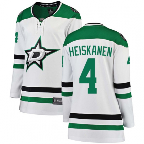 Women's Dallas Stars #4 Miro Heiskanen Authentic White Away Fanatics Branded Breakaway NHL Jersey - Ujersey