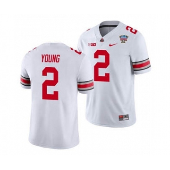 Men's Ohio State Buckeyes Chase Young 2021 Sugar Bowl White Football Jersey - Ujersey