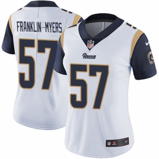 Women's Nike Los Angeles Rams #57 John Franklin-Myers White Vapor Untouchable Limited Player NFL Jersey - Ujersey