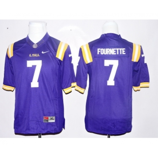 LSU Tigers 7 Leonard Fournette Purple Youth College Jersey - Ujersey