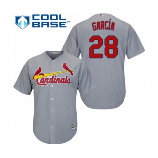 Youth St. Louis Cardinals #28 Adolis Garcia Authentic Grey Road Cool Base Baseball Player Jersey - Ujersey
