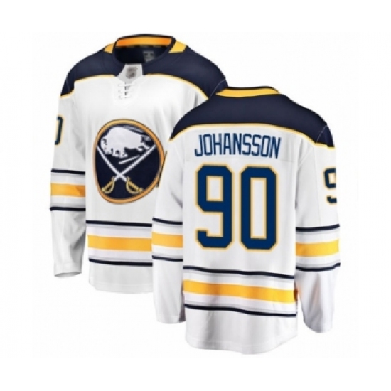 Men's Buffalo Sabres #90 Marcus Johansson Fanatics Branded White Away Breakaway Hockey Jersey - Ujersey