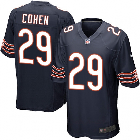 Men's Nike Chicago Bears #29 Tarik Cohen Game Navy Blue Team Color NFL Jersey - Ujersey
