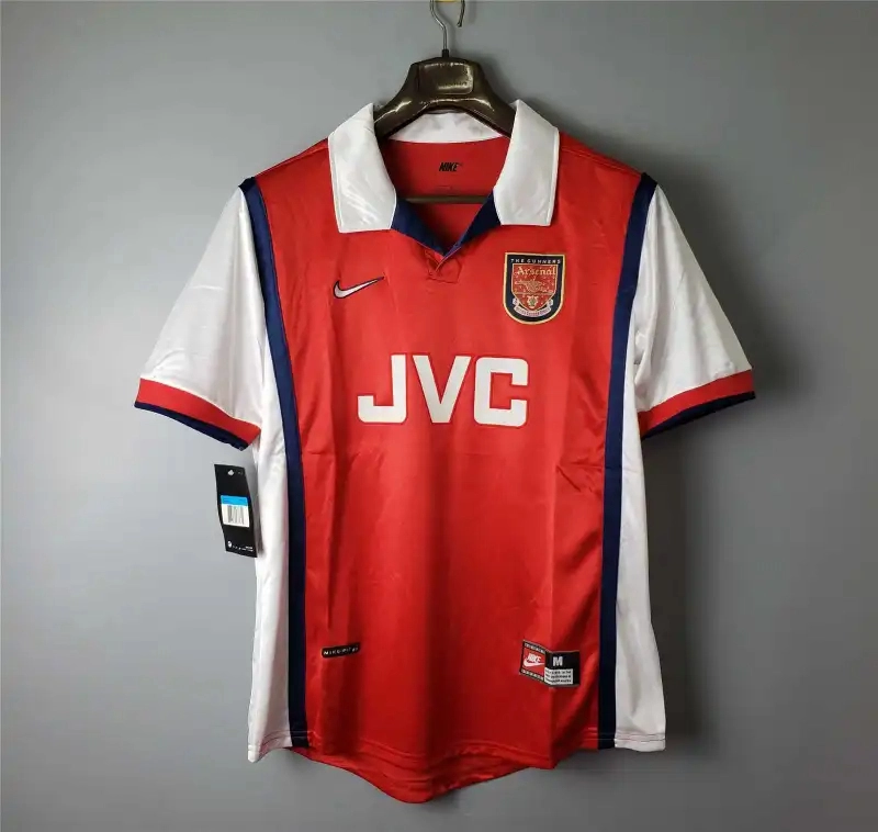 Arsenal Soccer Retro Jersey Home Custom Shirt 1998-99 - ujerseystore