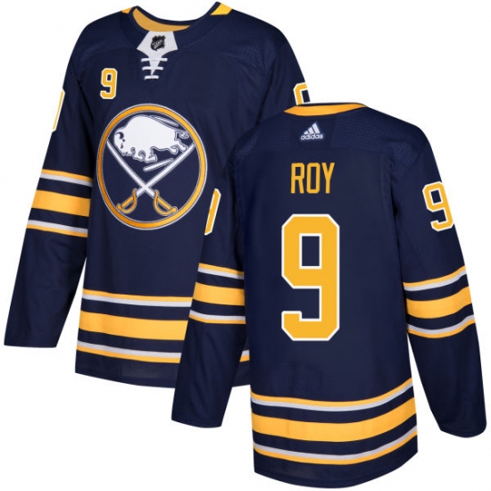 Men's Adidas Buffalo Sabres #9 Derek Roy Premier Navy Blue Home NHL Jersey - Ujersey
