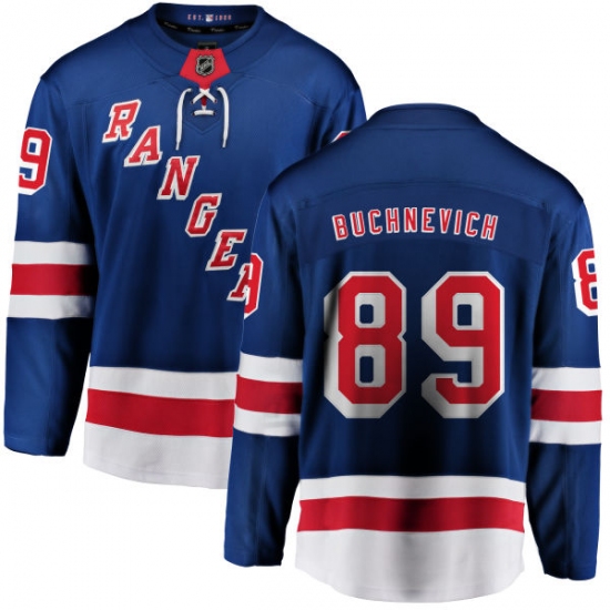 Youth New York Rangers #89 Pavel Buchnevich Fanatics Branded Royal Blue Home Breakaway NHL Jersey - Ujersey
