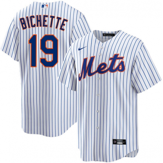 Men's New York Mets #19 Bo Bichette 2026 White Cool Base Stitched Baseball Jersey - Ujersey