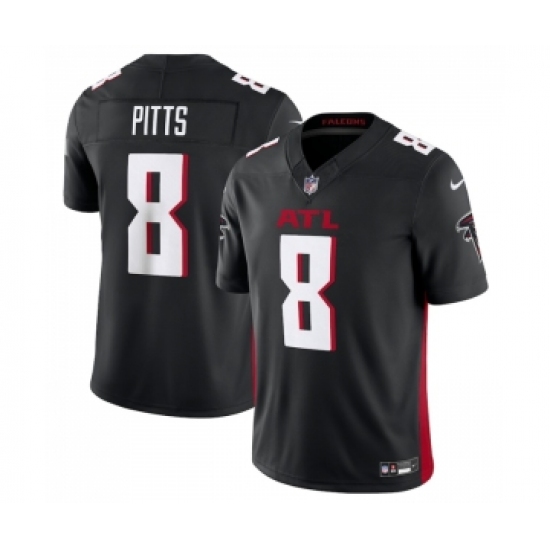 Men's Atlanta Falcons #8 Kyle Pitts Black 2023 F.U.S.E. Vapor Untouchable Limited Stitched Football Jersey - Ujersey